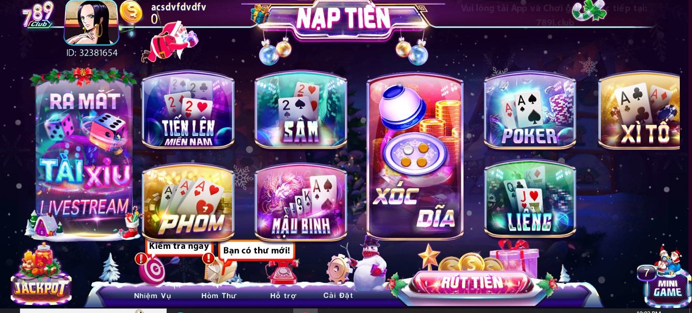 Game bài đa dạng chỉ có tại 789 Club