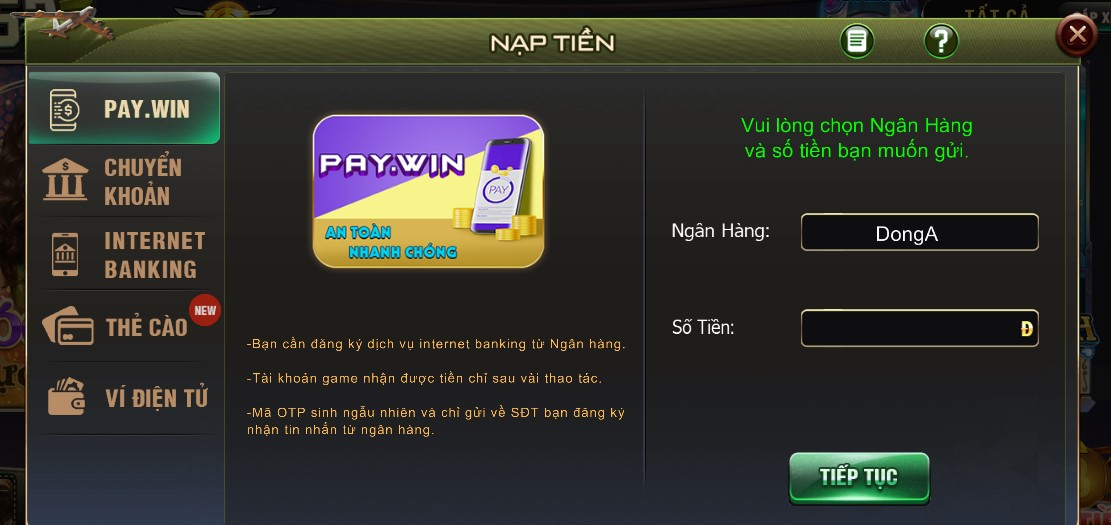 Hướng dẫn giao dịch tại B52 Club