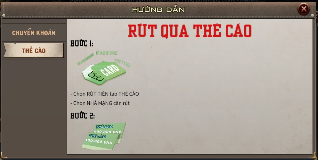 Hướng dẫn giao dịch rút tại B52 Club