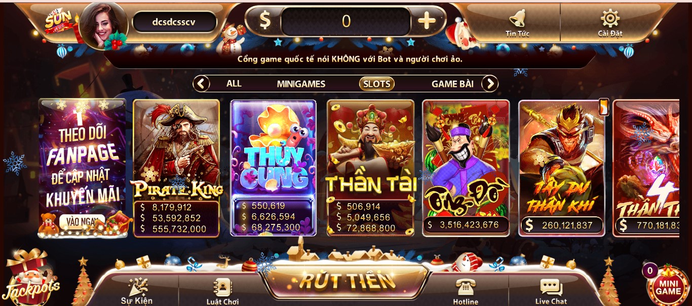 Các tựa game đổi thưởng tại Sunwin