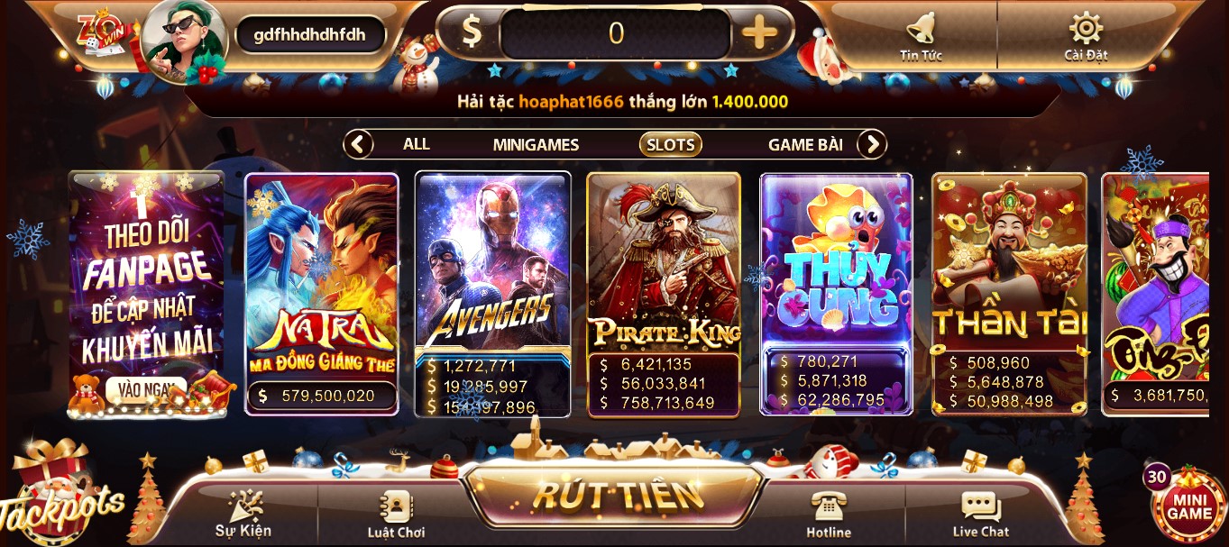 Zowin kho game đồ sộ