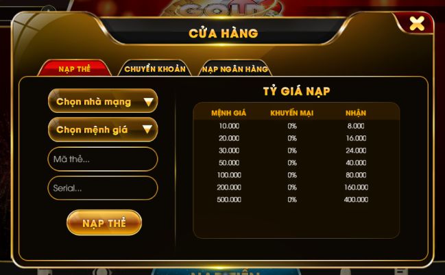 goldvin club nap tien