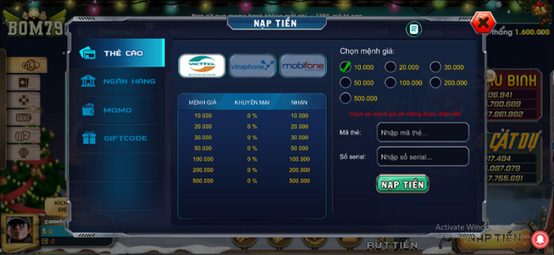 Bom79 mang lại cho người chơi nhiều khuyến mãi hấp dẫn