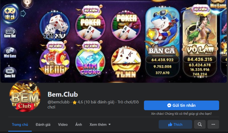 Fanpage cổng game