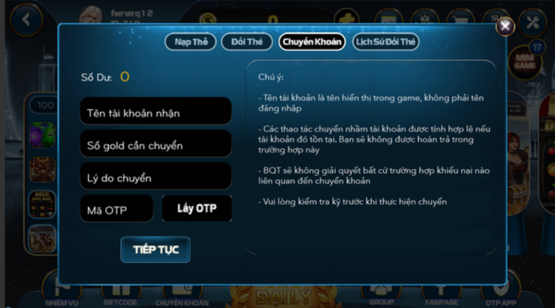 Cách nạp tiền cho tài khoản cá nhân