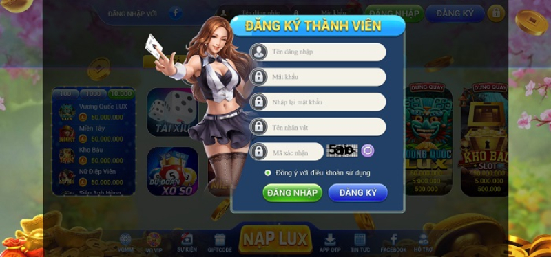 Cách đăng ký thành viên Game Lux888