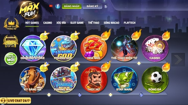 Các trò chơi nổi tiếng nhất tại Max Club