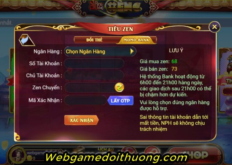 Đơn vị tiền tệ Zen của Vuong Quoc Xeng