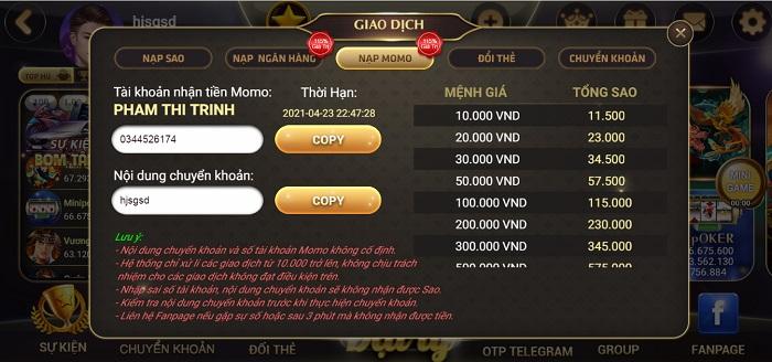 Giao dịch Sao Club