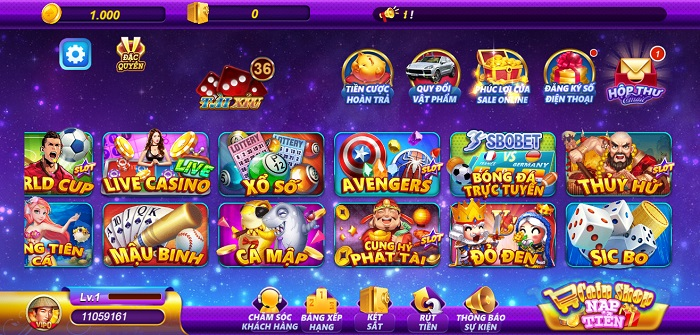 Giao diện sống động tại V99 Win