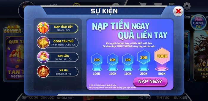 V68 Club Giftcode: Tham gia ngay nhận quà liền tay 
