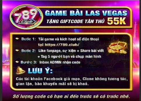 Điểm tên những mã quà tặng 789 Club Giftcode giá trị nhất