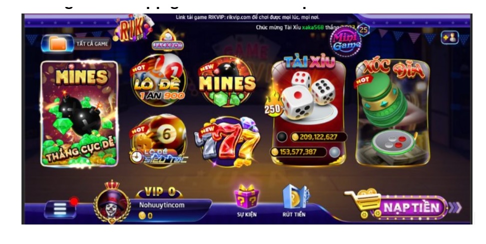 Tải ngay App game nổ hũ Rikvip để săn hũ không giới hạn