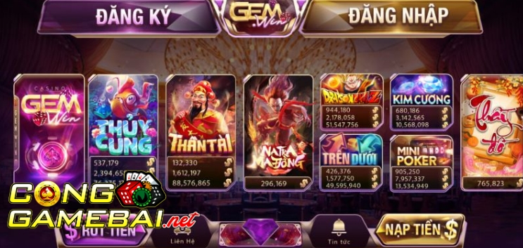 Kho game đẳng cấp ăn thưởng cao