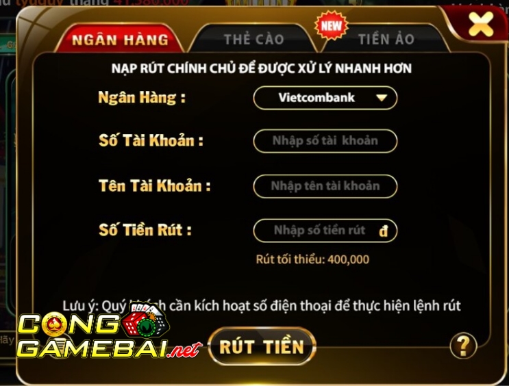 Các bước rút thưởng về tay